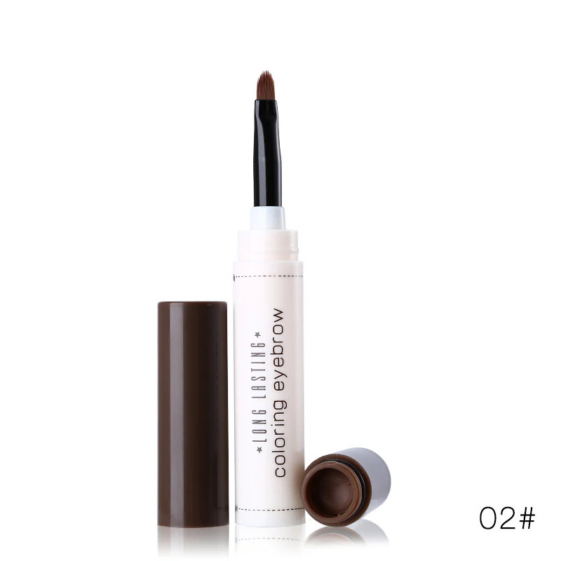 02 dark brown От Nanda, 5 цветов, крем для бровей, макияж, водонепроницаемый гель для бровей, длительное окрашивание, скульптурирующий Натуральный гель для бровей с кистью - Цвет: 02 dark brown