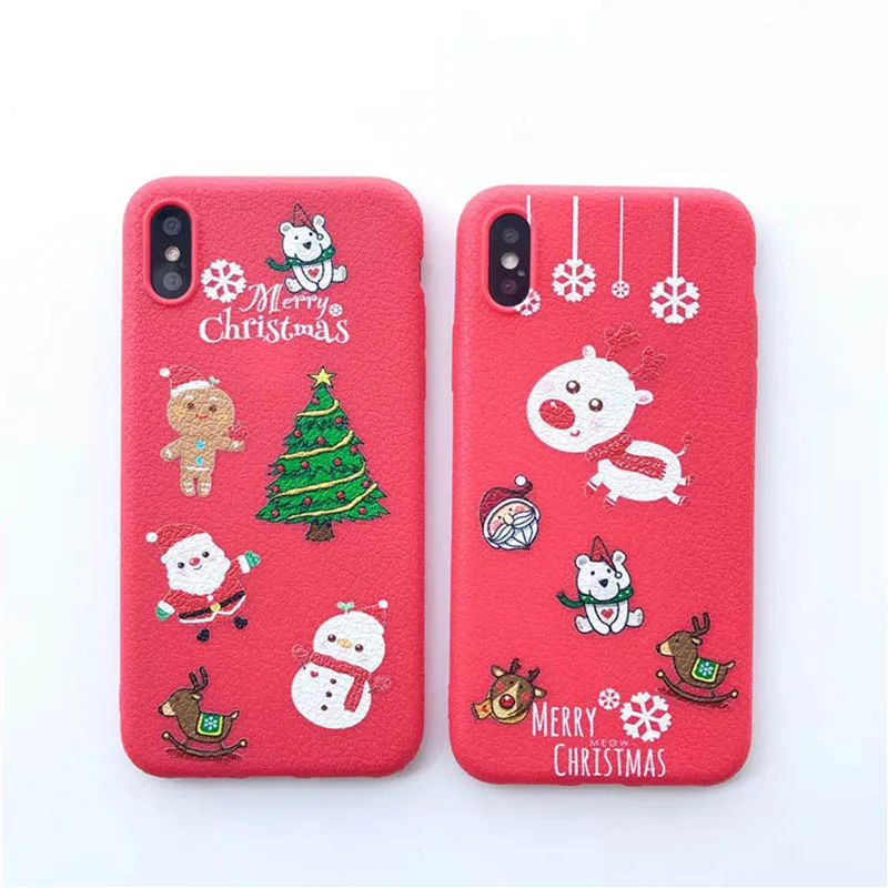 Взрывные модели Рождество лося красный мобильный телефон оболочки все включено