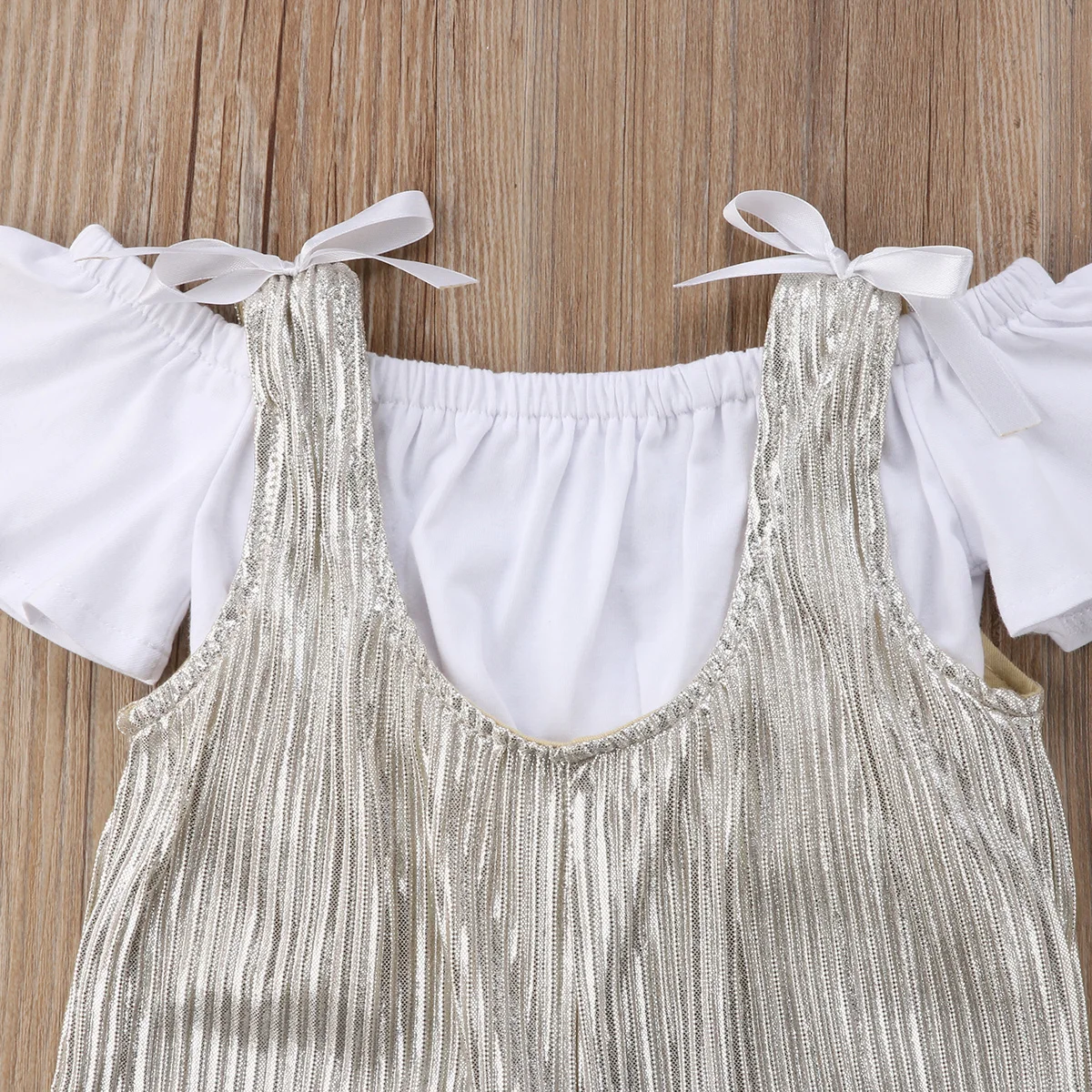 Милая одежда для малышей с оборками девочек топы + комбинезоны брюки наряды