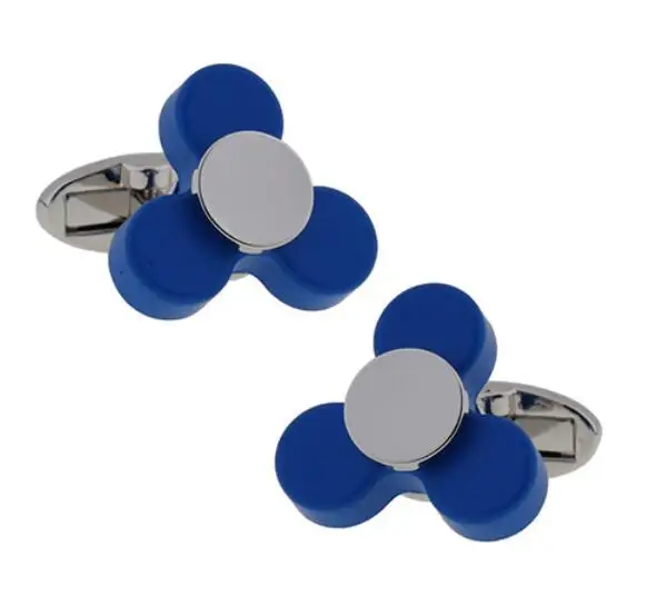 blue finger spinner Шаровые запонки в форме подшипников функциональный вращающийся разнообразие механика винтажный металлический цветной подшипник дизайн запонки - Окраска металла: blue finger spinner