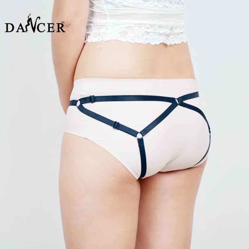 Женские черные трусики с Т образной спинкой очень сексуальные регулируемые