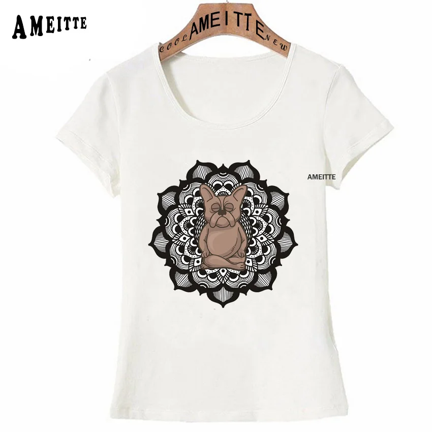 Анатомия панель в форме французского бульдога принт футболка женская летняя