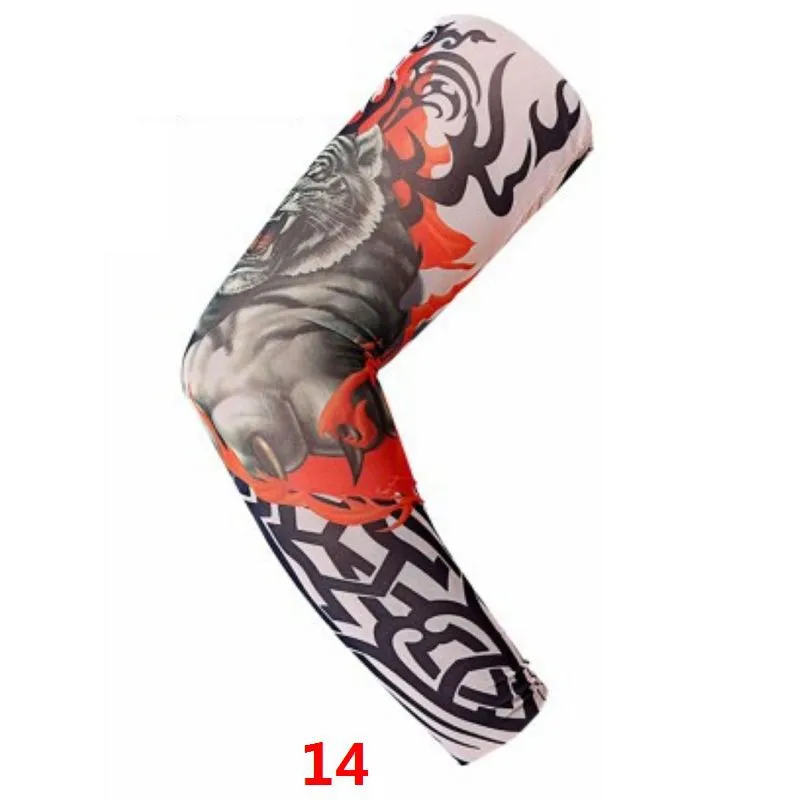 Мужчины s тату рукава Лето защита от солнца Временная подделка скольжения на руки