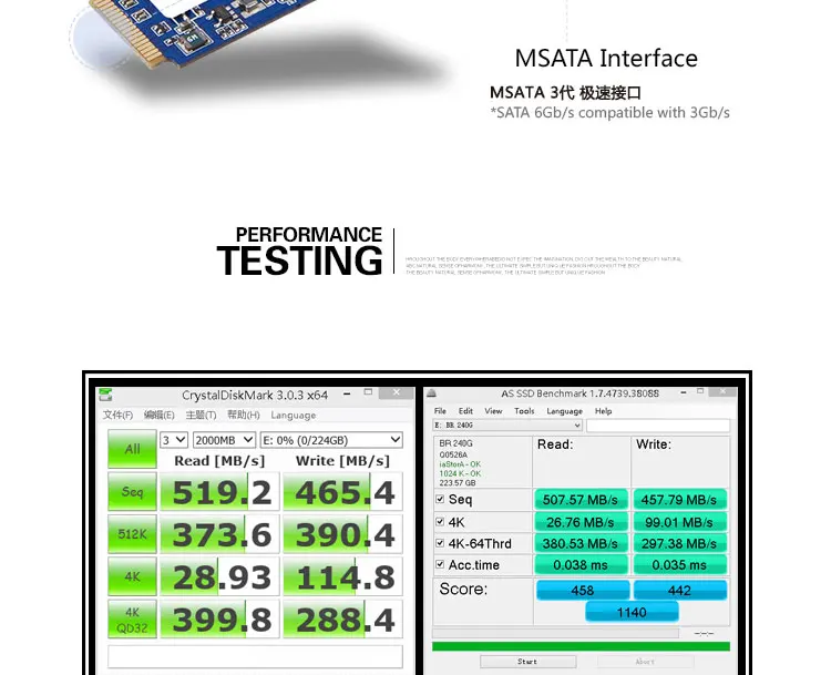BR mSATA ssd mSATA 2 mSATA 3 240g 120g 60g mSATA-SATA адаптер Корпус Внутренний твердотельный накопитель для ноутбуков