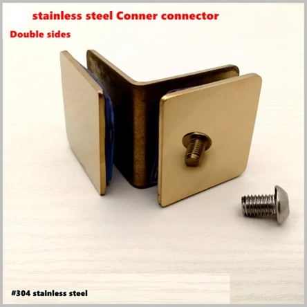 Conner connector 1 Золотой душевой корпус Коннер соединитель душевая комната дверная петля Ручка Поддержка 8 10 мм зажим стеклянной панели аксессуары - Цвет: Conner connector 1