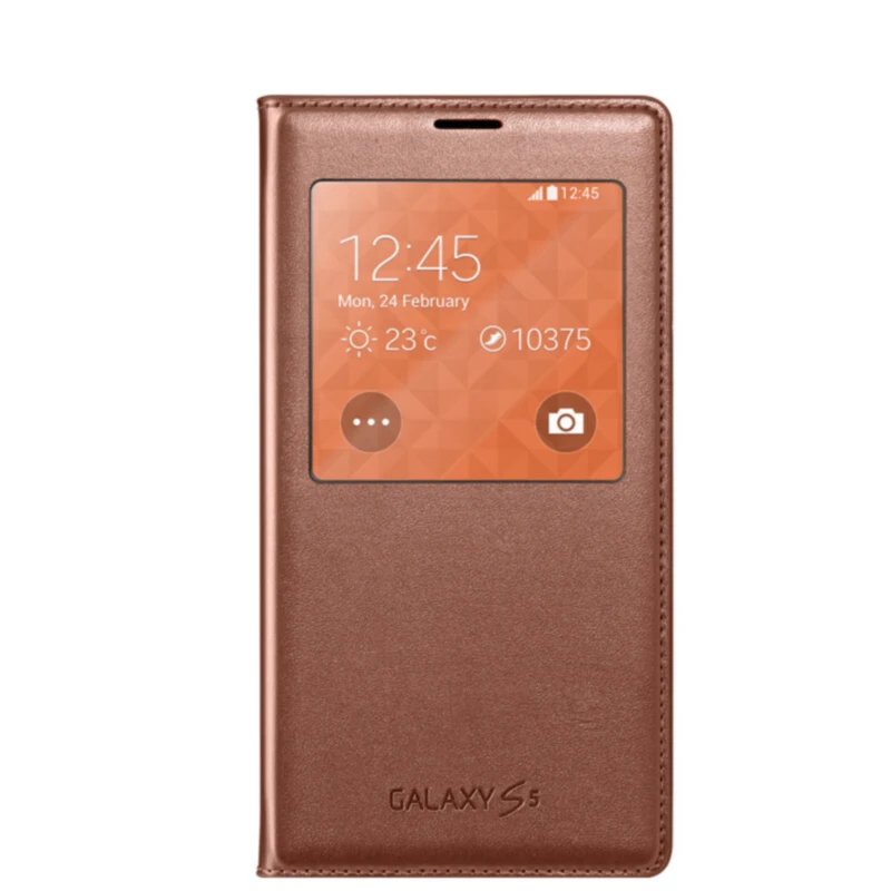 Для samsung Galaxy S5 Чехол С Откидывающейся Крышкой S View Кожаный противоударный Роскошный 360 милый S 5 Задняя крышка батареи силиконовый для оригинального S5