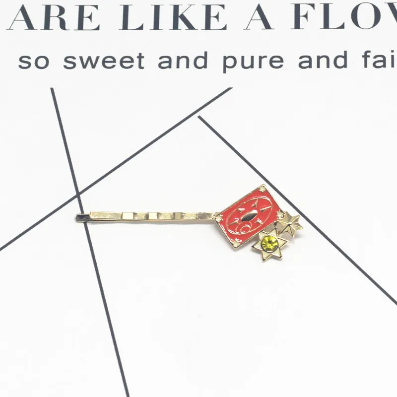 Style 1 Card Captor SAKURA Wavy Hairpin Clips Enamel Bobby Pin Cosplay KINOMOTO SAKURA Women Hair Accesso Prop - Цвет: Style 1