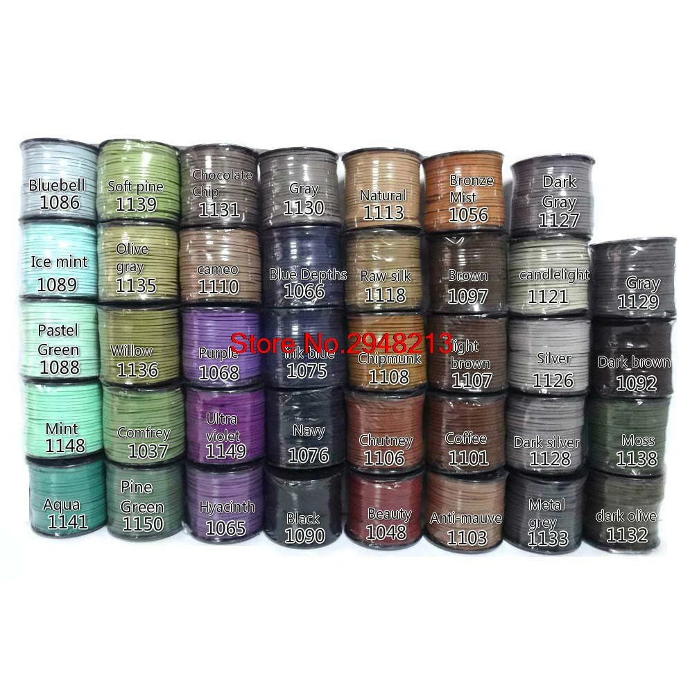 39Color Faux Suede Cord Leather Ribbon for DIY String Supplies 3x1.5mm LMDC01-2 | Дом и сад