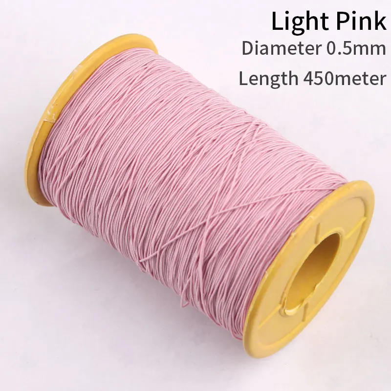 Light Pink 0,5 мм эластичная линия эластичный шнур резиновая линия тонкая эластичная лента бисерная нить растягивающийся шнур для изготовления ювелирных изделий - Цвет: Light Pink
