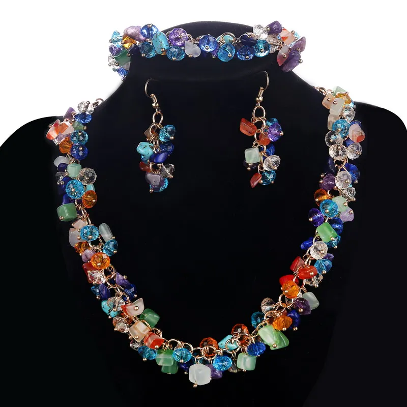 Женский комплект ювелирных изделий ZOSHI набор из 3 предметов: ожерелье браслет