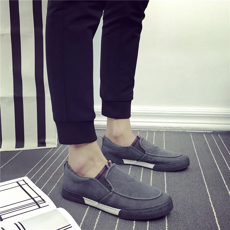 2017 Осень-кожа Повседневная Обувь Холст Мужская Резиновая Дышащая Сыщик Дизайнер