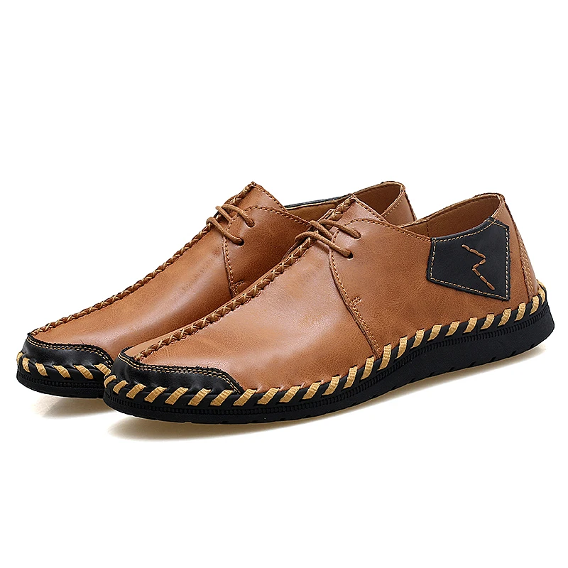 ZUNYU New Spring Summer Genuine Leather Men Casual Shoes Breathable Lace up Loafers Flats Mens Moccasins Big Size 38-47 | Обувь