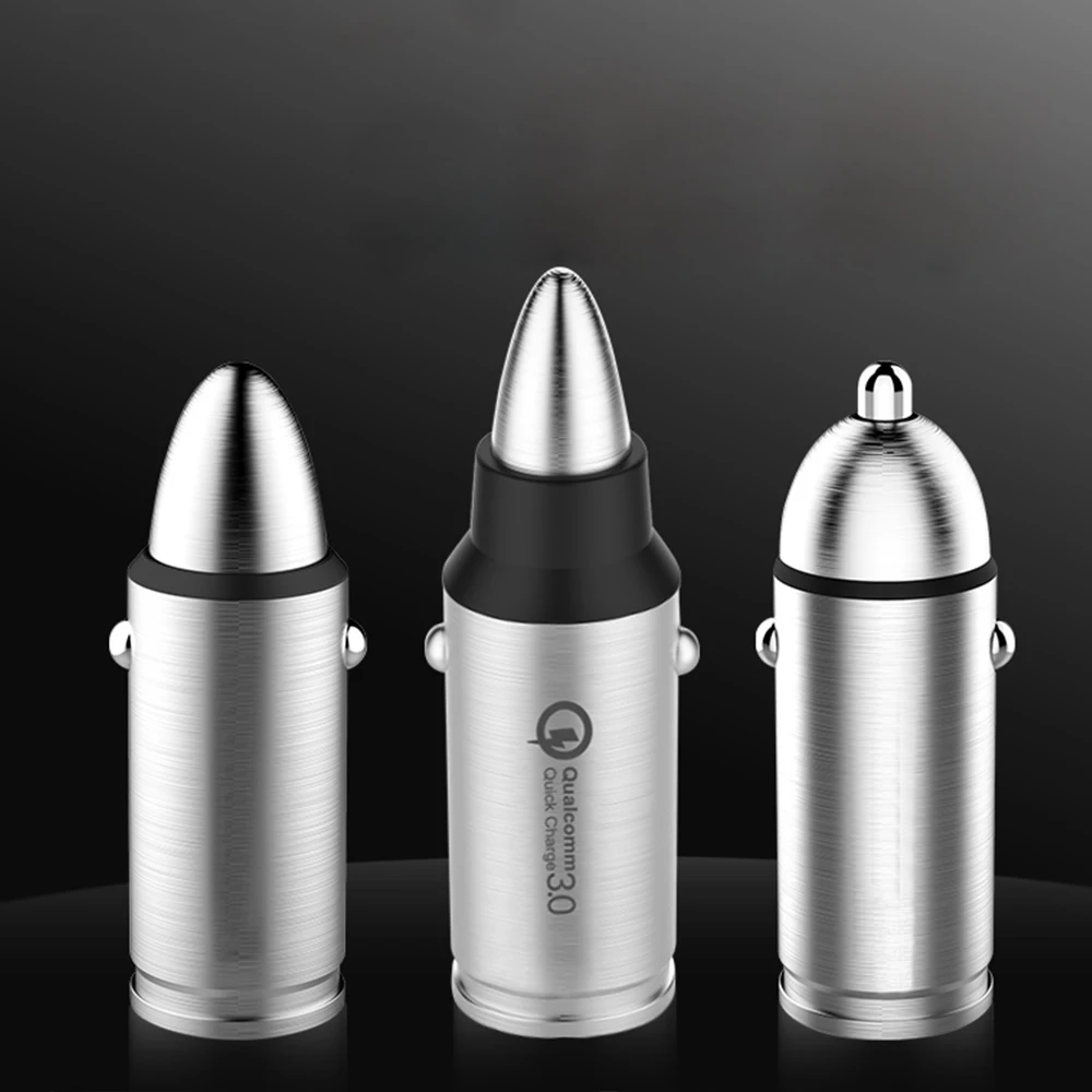 Быстрая зарядка 3 0 QC3.0 36W из нержавеющей стали USB Автомобильное зарядное