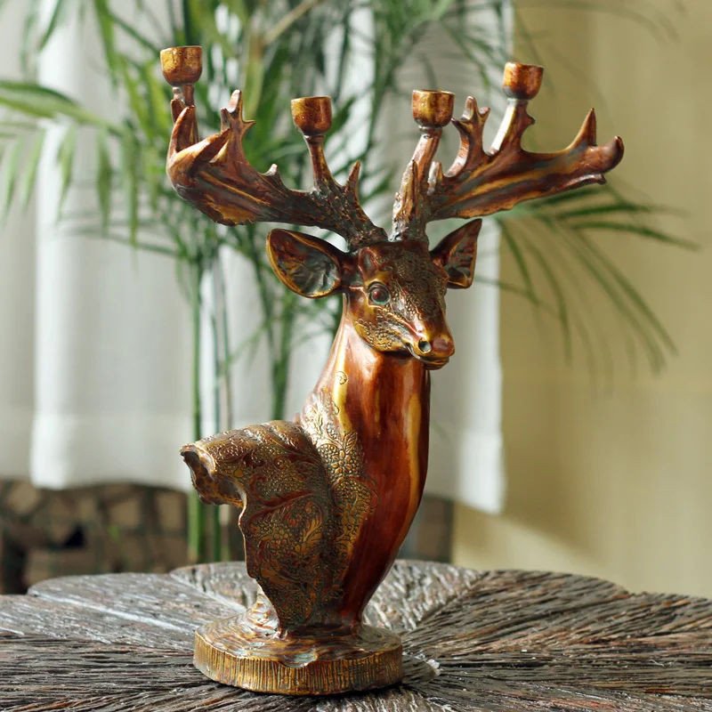 

Украшение для дома в европейском стиле, украшение из смолы, креативное украшение для дома, держатель для головы оленя