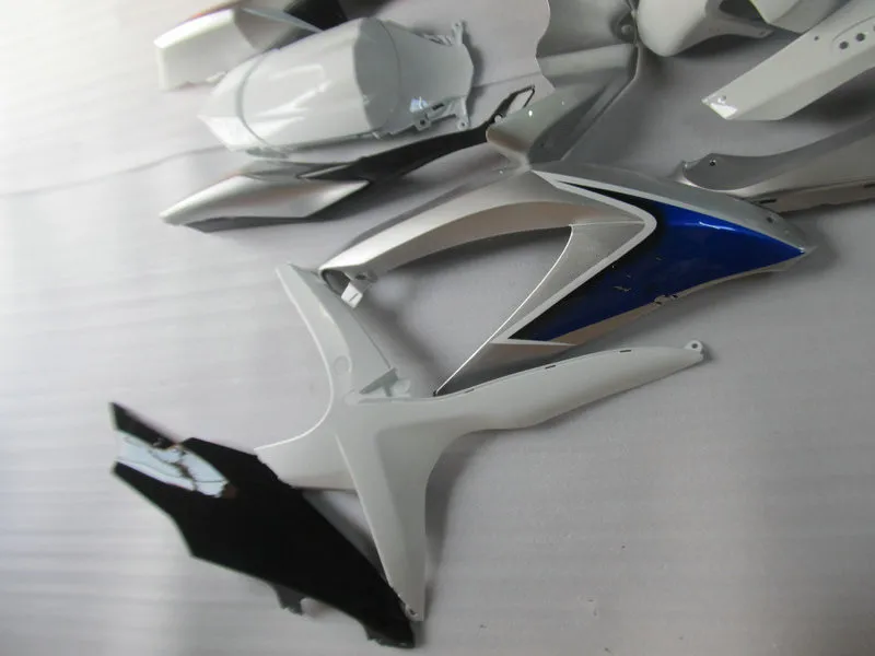Набор обтекателей для литья под давлением GSXR600 750 K8 08 09 GSXR 600 GSXR750 2008 2009 ABS белый