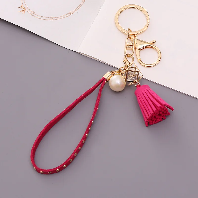 Black Leather Creative Key Chain DIY Pendant Fit For Bag Charms Purse Girl | Украшения и аксессуары
