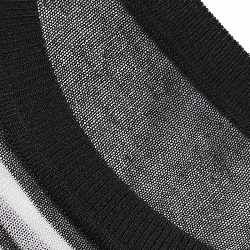 TWOTWINSTYLE Thin Knitting Sweater Female Batwing Sleeve Hollow Out Oversize Split Long Pullover Spring Fashion Casual Clothing | Женская