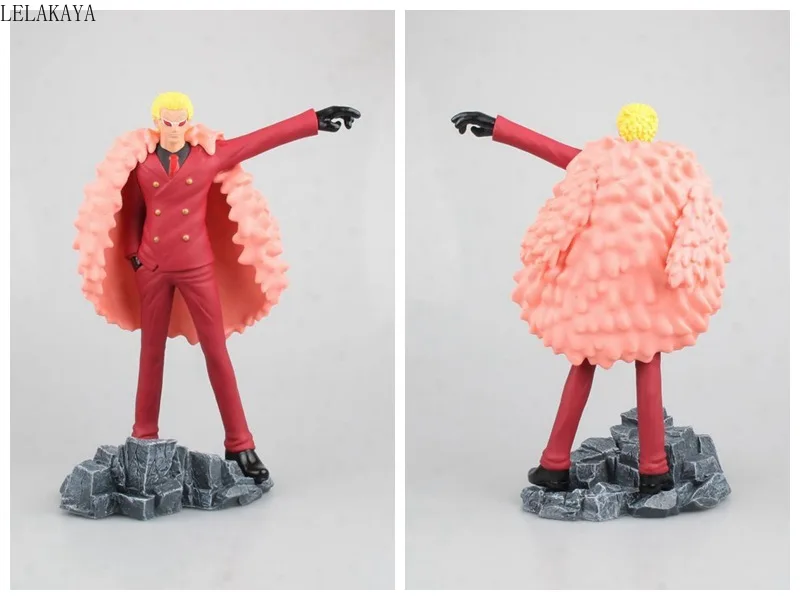 

Аниме масштаб 1/8 окрашенный один кусок Donquixote Doflamingo красная одежда стоячая Ver. Экшн-фигурка из ПВХ, Коллекционная модель, игрушки 24 см