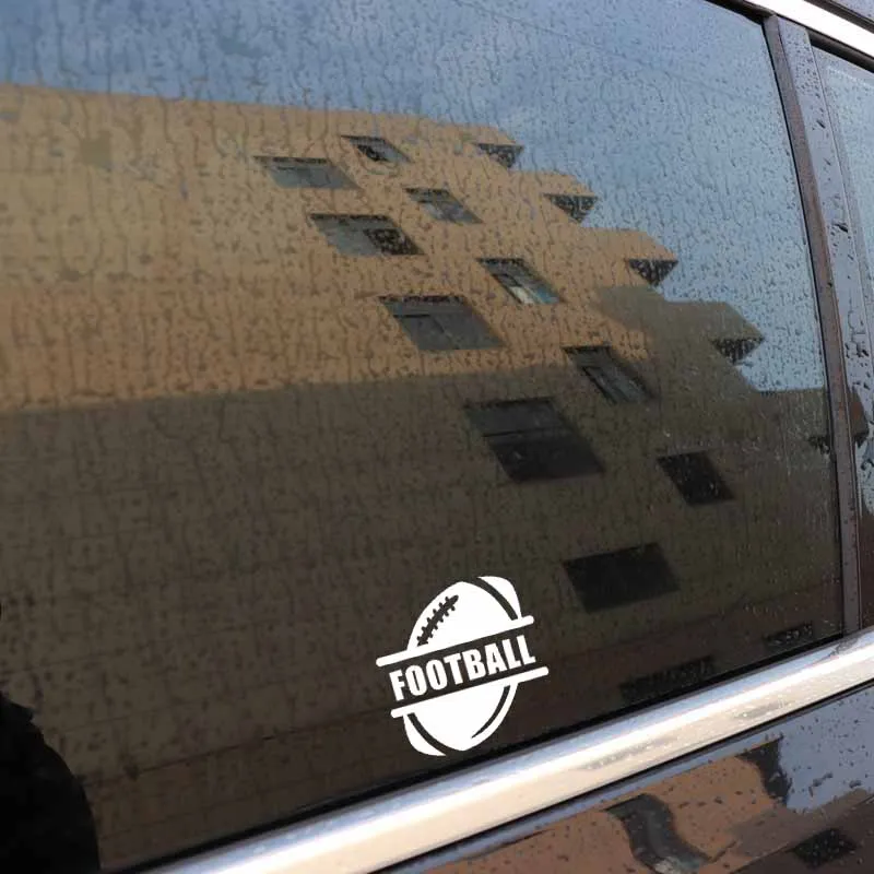 

YJZT 15CM*15.2CM Football Sports Vinyl Decal Car Stickers Black/Silver C3-1726