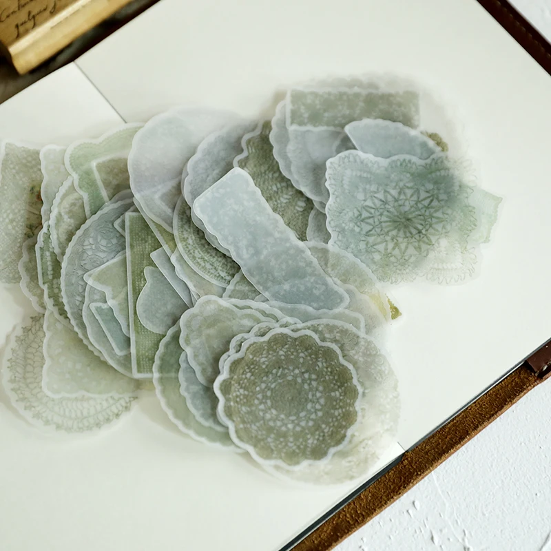 Винтажная кружевная бумажная иллюстрация растений бумажные наклейки серной