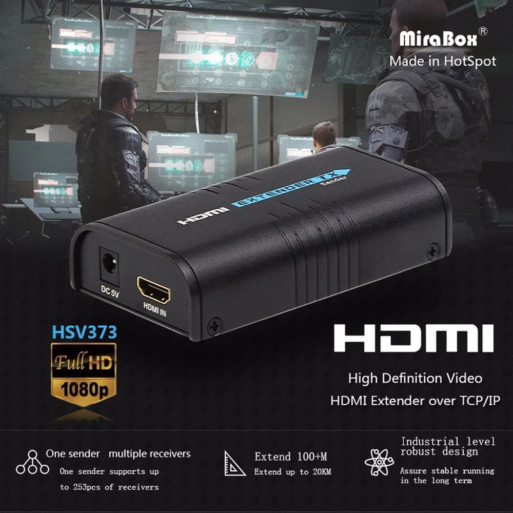 MiraBox HDMI удлинитель через сплиттер IP/TCP UTP/STP CAT5e/6 Rj45 LAN Поддержка сети 1080p 120 м HDMI передатчик и приемник