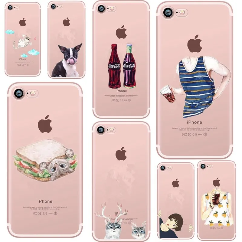 Силиконовый чехол для iPhone 7 Plus iphone 8 Cola мальчик девочка летний телефона iPhone7 плюс X