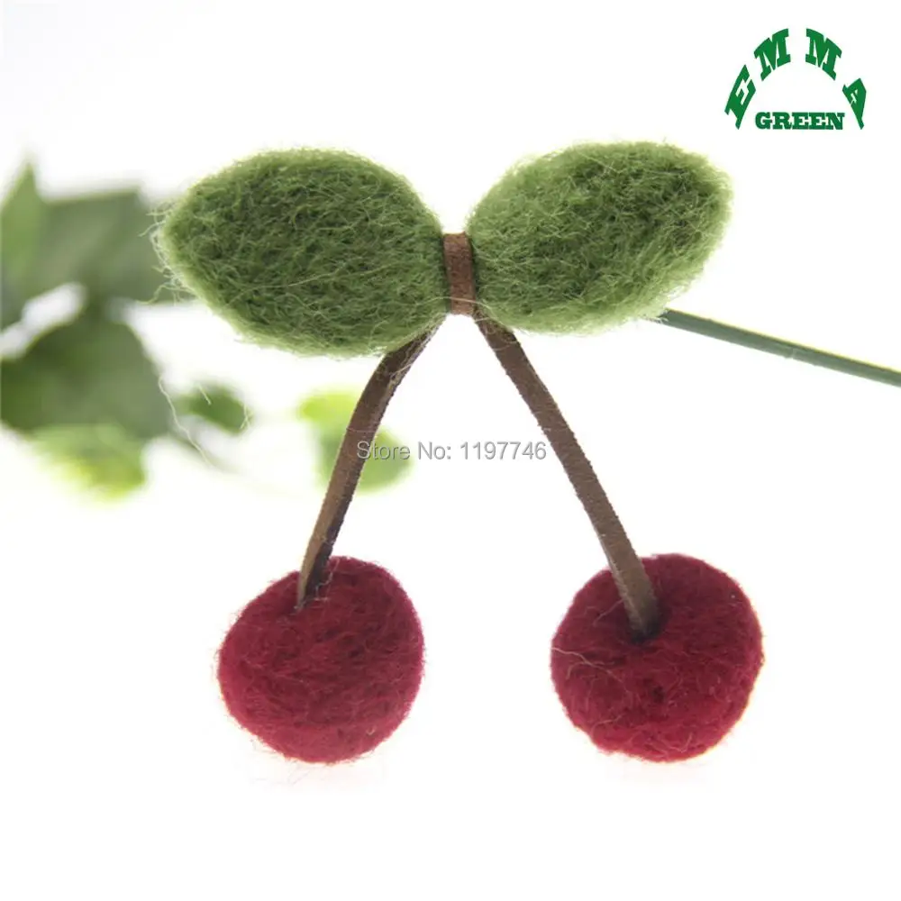 Fashion Cute Cherry Ball Wool for Craft For DIY Wedding Home Decoration Garment Sewing on Cloth Accessories Christmas Deco 10pcs | Украшения