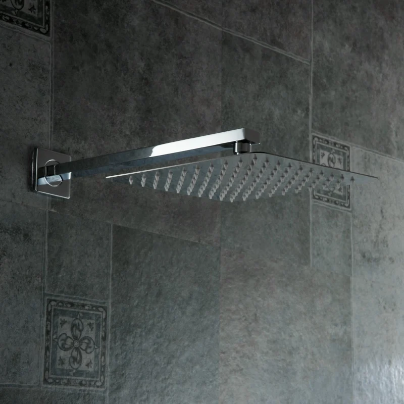 

becola shower head with shower arm square stainless steel ultra-thin shower heads bathroom square shower faucet