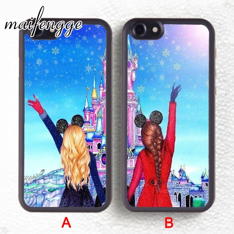 Maifengge две девушки BFF лучшие друзья телефонные чехлы для iPhone 5 6 s 7 8 plus 11 12 Pro X XR XS Max