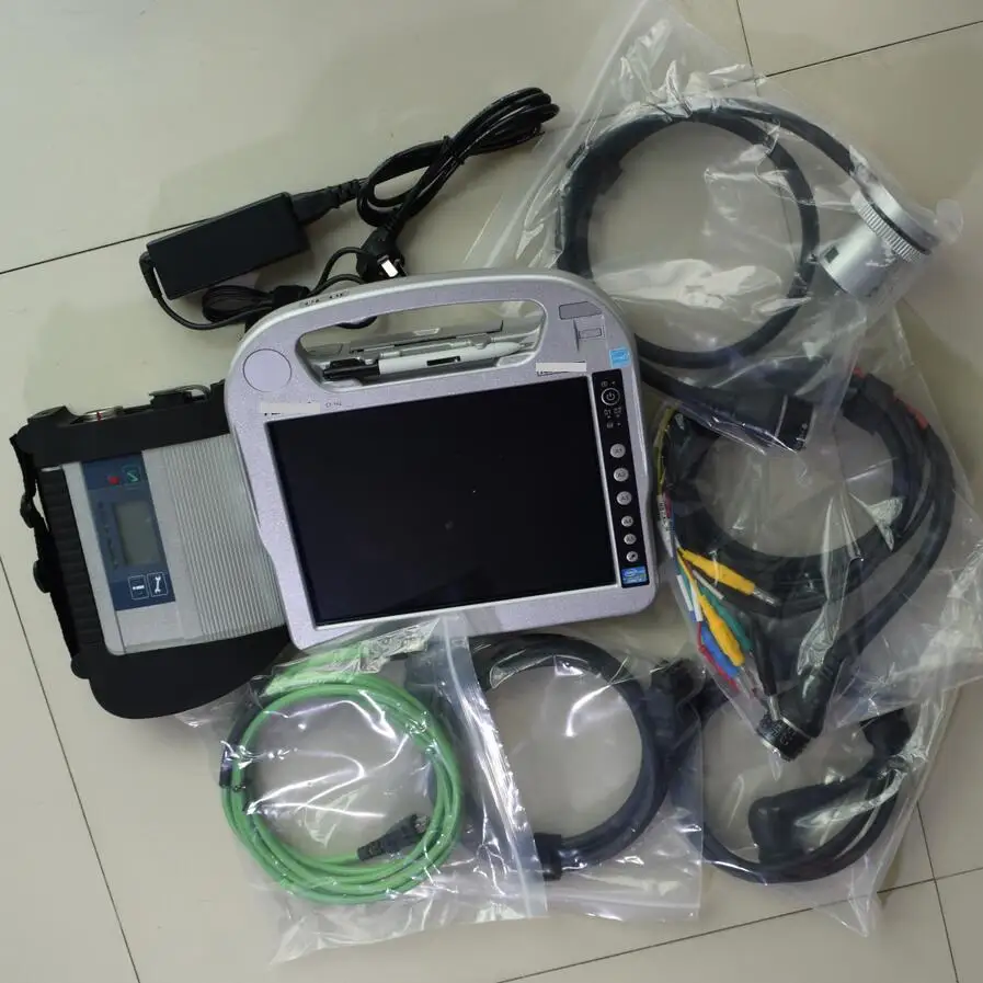 Бесплатная доставка DHL MB Star C4 Звездная Диагностика с ноутбуком Toughbook CF h2 WIFI SD connect