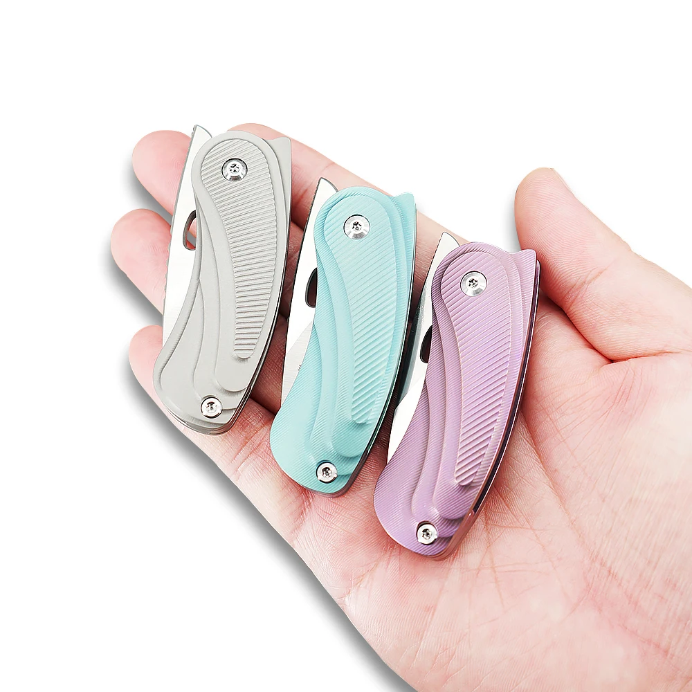 TwoSun мини M390 складной нож карманный нож Походный нож открытый инструмент для выживания EDC TC4 титановые быстрооткрывающиеся шариковые подшипники TS68