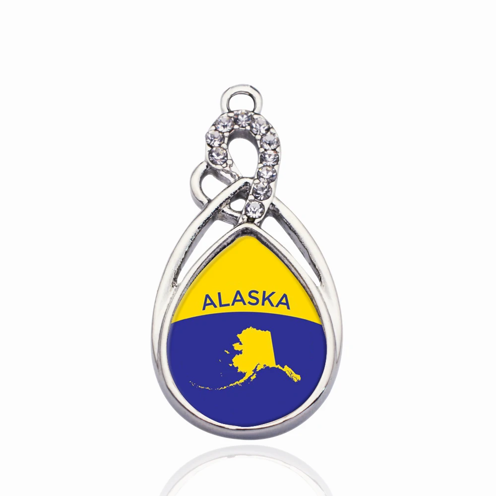 Аляска контур круг Шарм DIY ожерелье и браслет Изготовление ювелирных изделий |