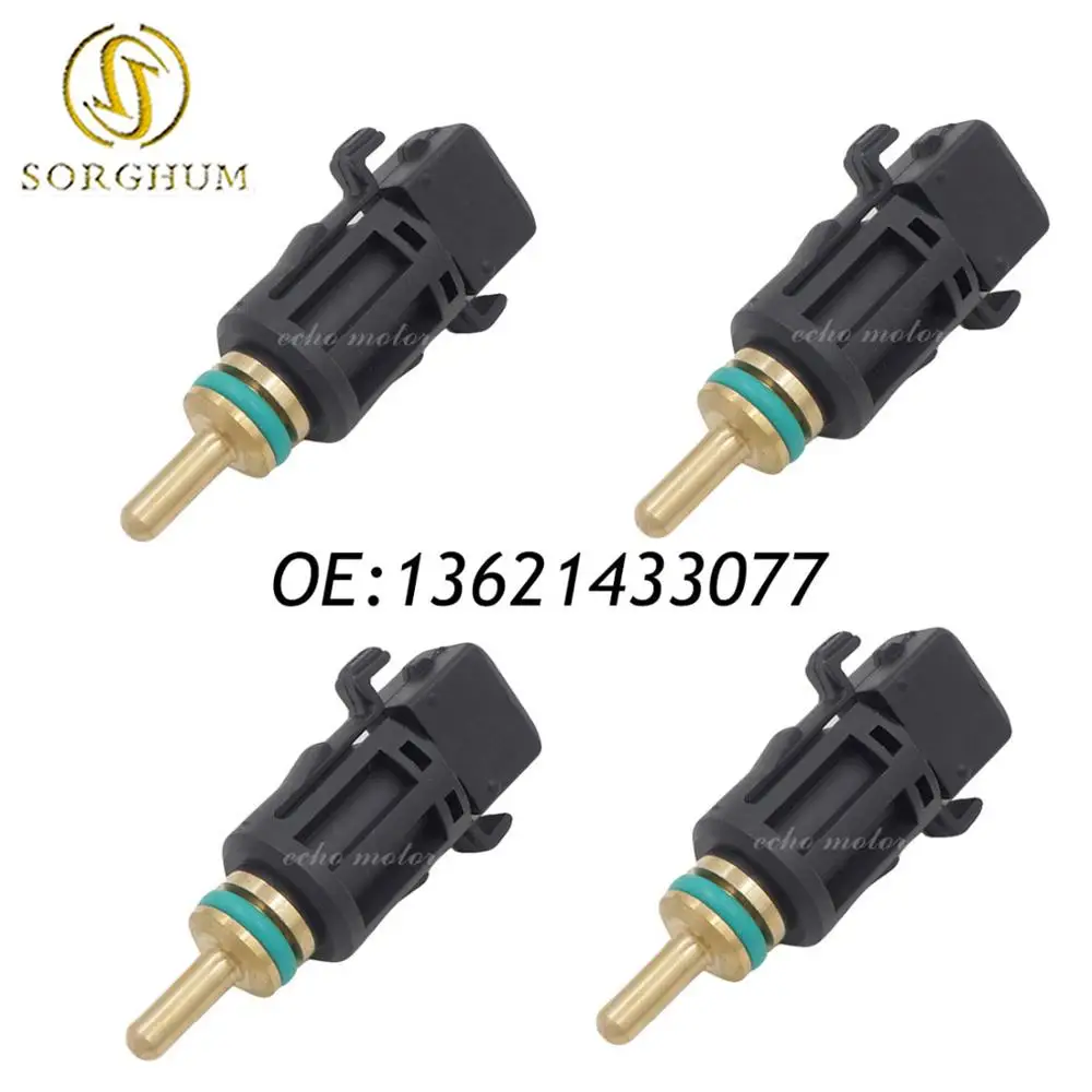

New 4pcs OEM 13621433077 13-62-1-433-077 Quality Coolant Temperature Sensor in Lower Radiator Hose Fir For BMW