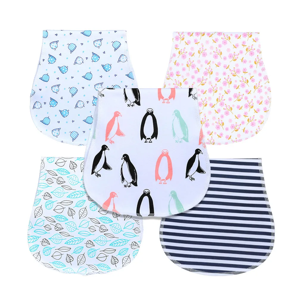 100% Cotton Baby Bibs 3 Layer Baby Burp Cloths Baby Burp Set Curved Absorbent Waterproof Newborn Soft Baby Bibs Baby Shower Gift