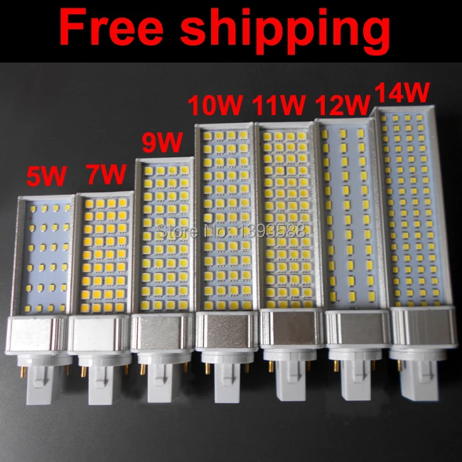 Реальная власть g24 2pins g24d 1 G24d 3 лампочка pl 5 W 7 9 10 11 12 14 SMD5730 5050 2835 AC85 265V 110 V 220 V|lamp 5w|bulb