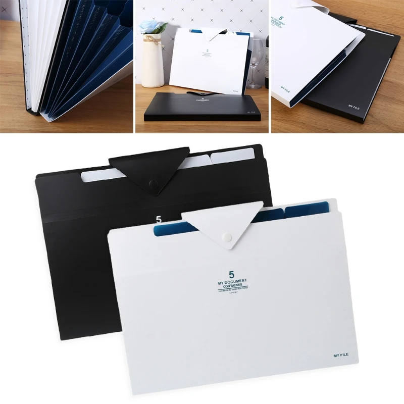 

5 layer Expanding File Folder Organ Bag A4 Organizer Paper Hold Document Folder