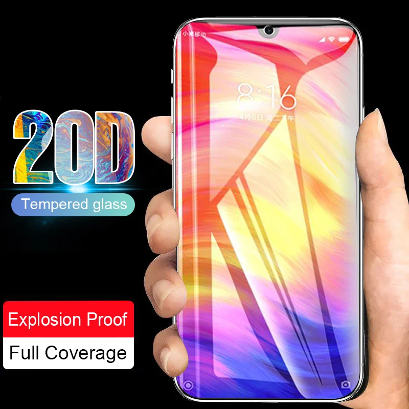 Полностью изогнутое Защитное стекло для Xiaomi Redmi Note 7 6 4 Pro закаленное защитное 6A 4X