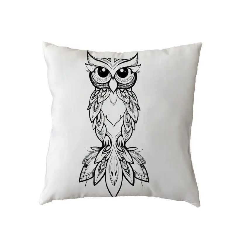 Наволочка для подушки в виде совы с рисунком орла автокресла дивана Декор дома