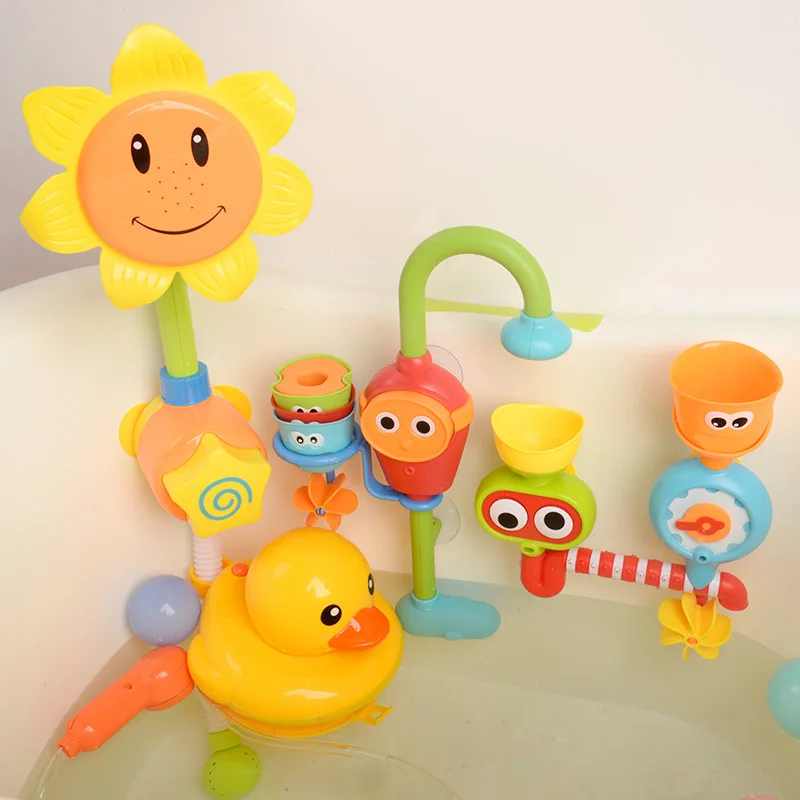 Babybath игрушка Reborn baby Doll для игры в ванне воды оборачиваться Подсолнух цветы посыпать девочка мальчик игрушка Ванна для малышей игрушки для девочек