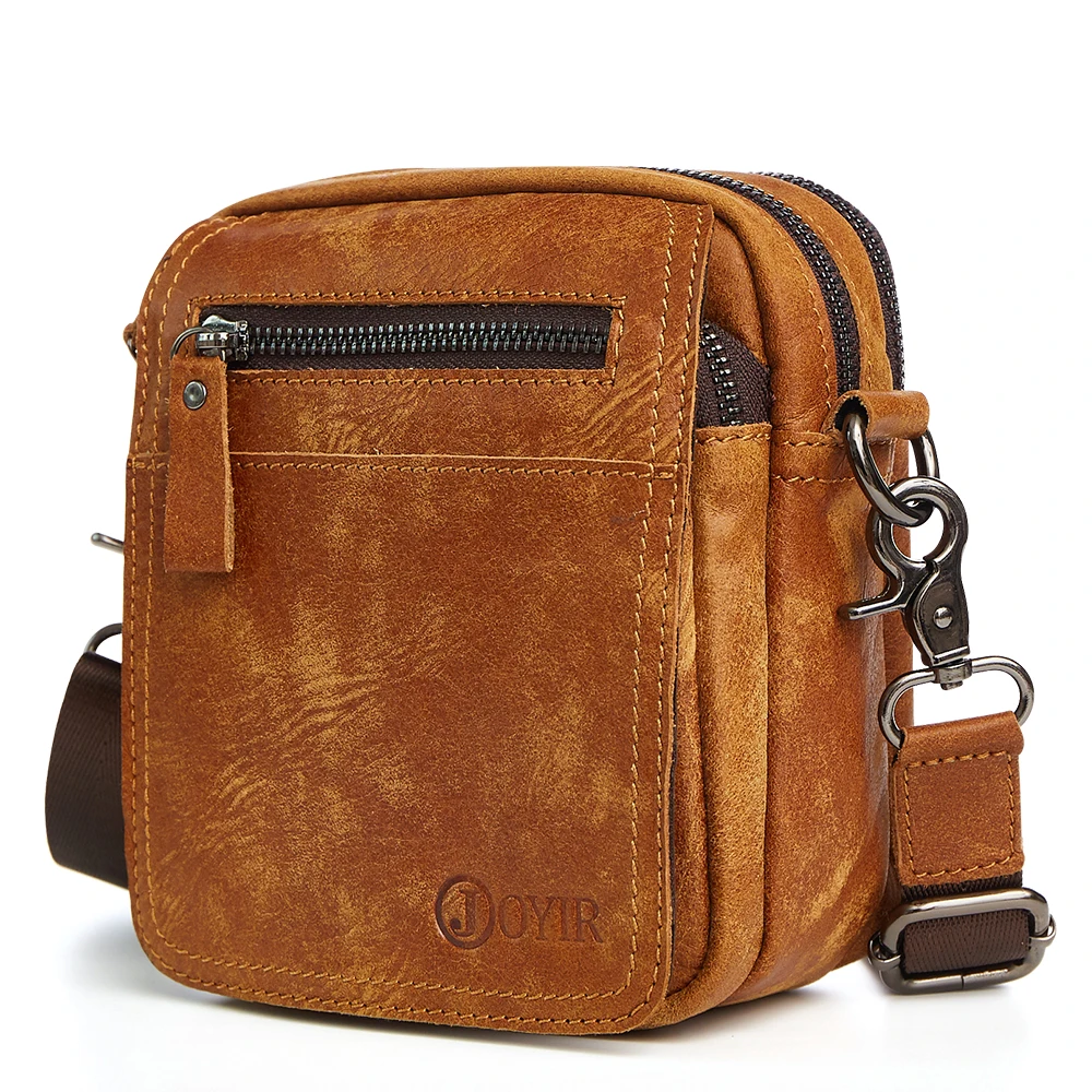 JOYIR брендовые сумки из коровьей кожи почтальонки натуральной мужская
