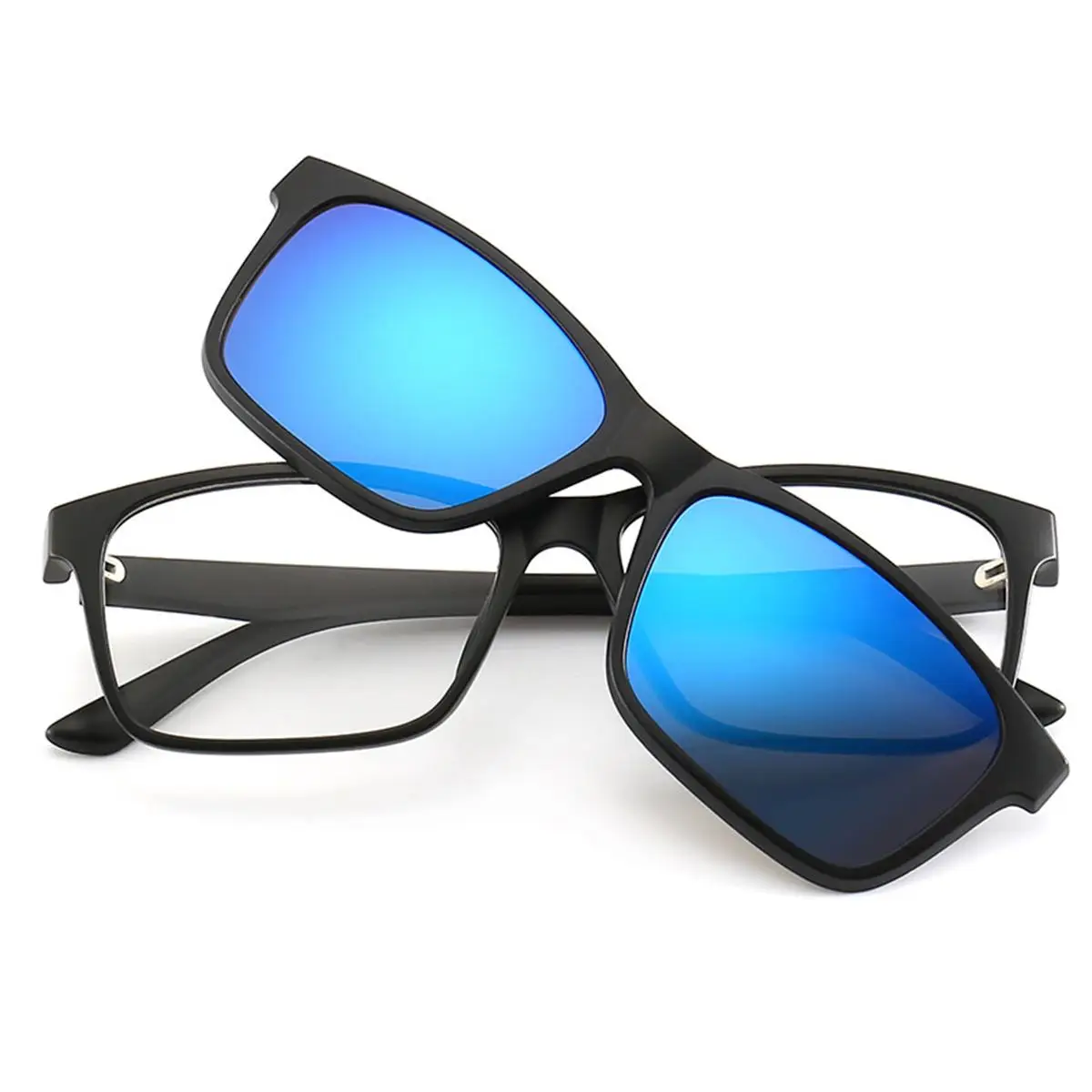Newest 6 IN 1 Night Vision Glasses Polarized Sunglasses TR90 Retro Frame Eyewear Night Vision Driving Optical Glasses With Bag