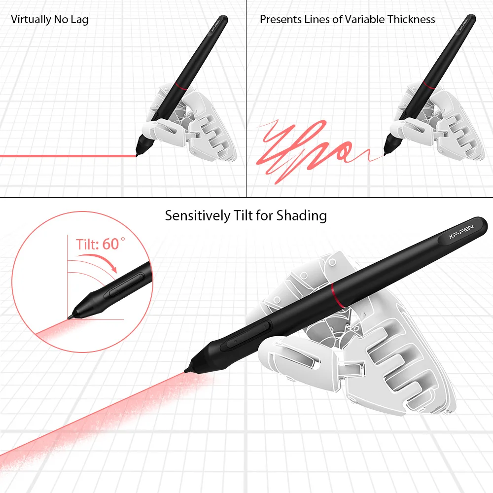 XP-Pen PN05R безбатарейный пассивный стилус для XP-Pen графический монитор Artist 15,6 Pro+ 8 nids