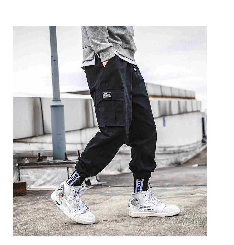 Una Reta Hip Hop Man Pants New Fashion Streetwear Joggers Trousers Casual Foot mouth drawstring design Pants Mens Sweatpants