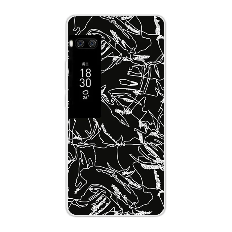 Для Meizu Pro 7 Plus задняя крышка Роскошные Мягкие силиконовые темные чехлы для