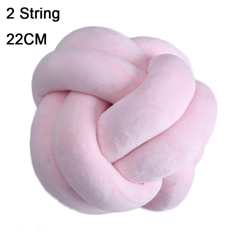2 string pink Плюшевый узел мяч диван патио подушка ручной работы Декор Автомобиль отдых офис на заднем сиденье Подушка Дети Детская комната пиломатериалы мягкая Подарочная дешевая игрушка - Цвет: 2 string pink