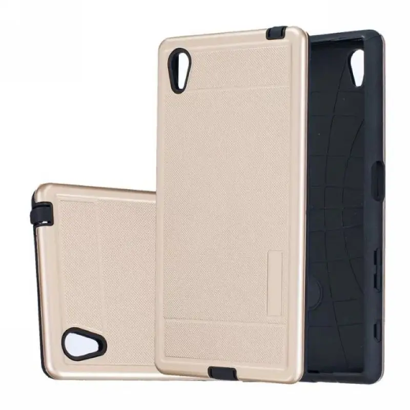Для Sony Z5 Z3 тонкий гибридный ПК + ТПУ ударопрочный Броня Kickstand защитник чехол для |