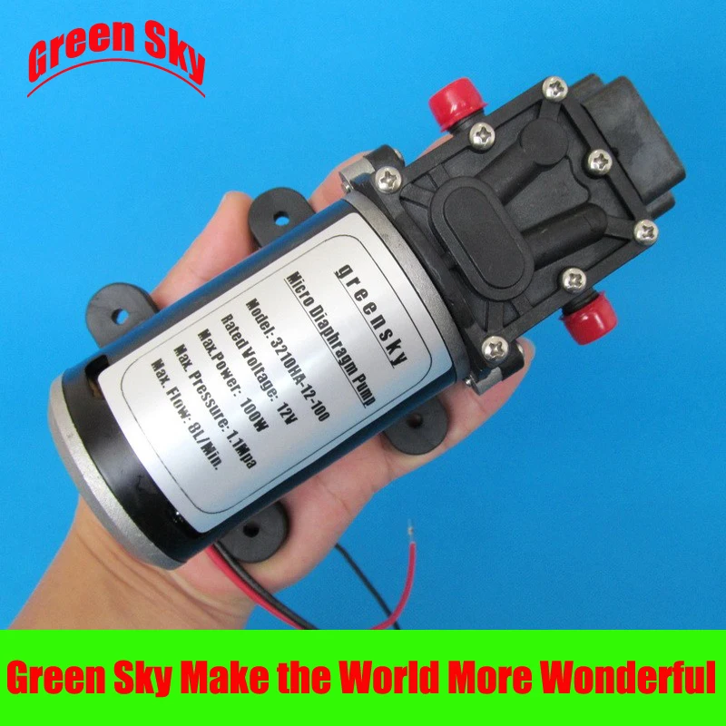 

160PSI 8L/Min DC 12V 100W pressure micro diaphragm water pump