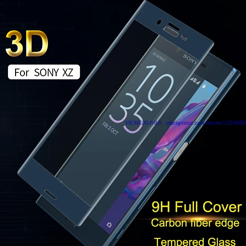 Для модели Sony Xperia Compact полноразмерная склеенная защитная пленка из углеродного
