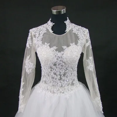 Новинка, потрясающее свадебное платье со шлейфом, потрясающая шея, Vestido De Noiva, свадебные платья - Цвет: White and champagne