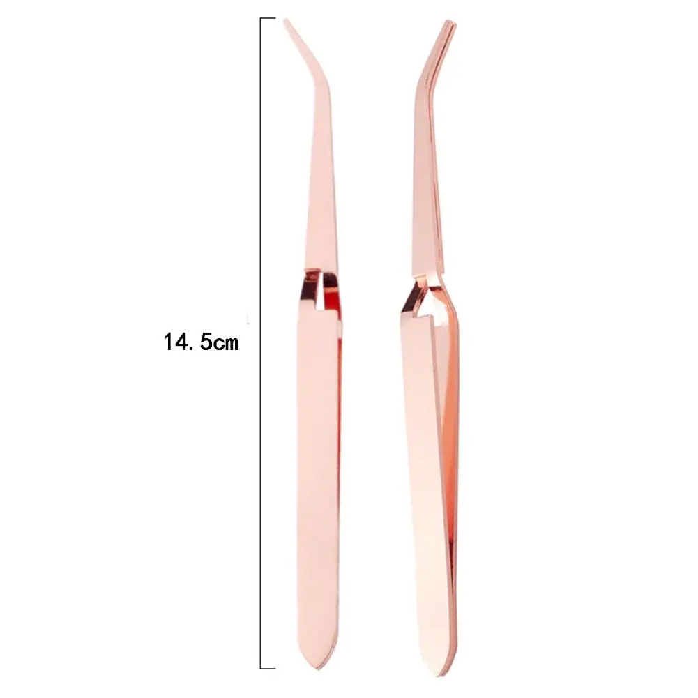 Cross Lock Stainless Steel Reverse Action Curved Straight Tweezer Acrylic Nail Shaping Tweezers Maintenance Hand Tools | Красота и